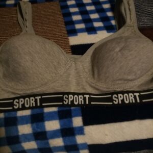 Gray Sport Women's Bra